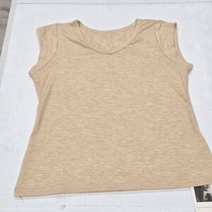 Chic Beige Women's Short Sleeve Top